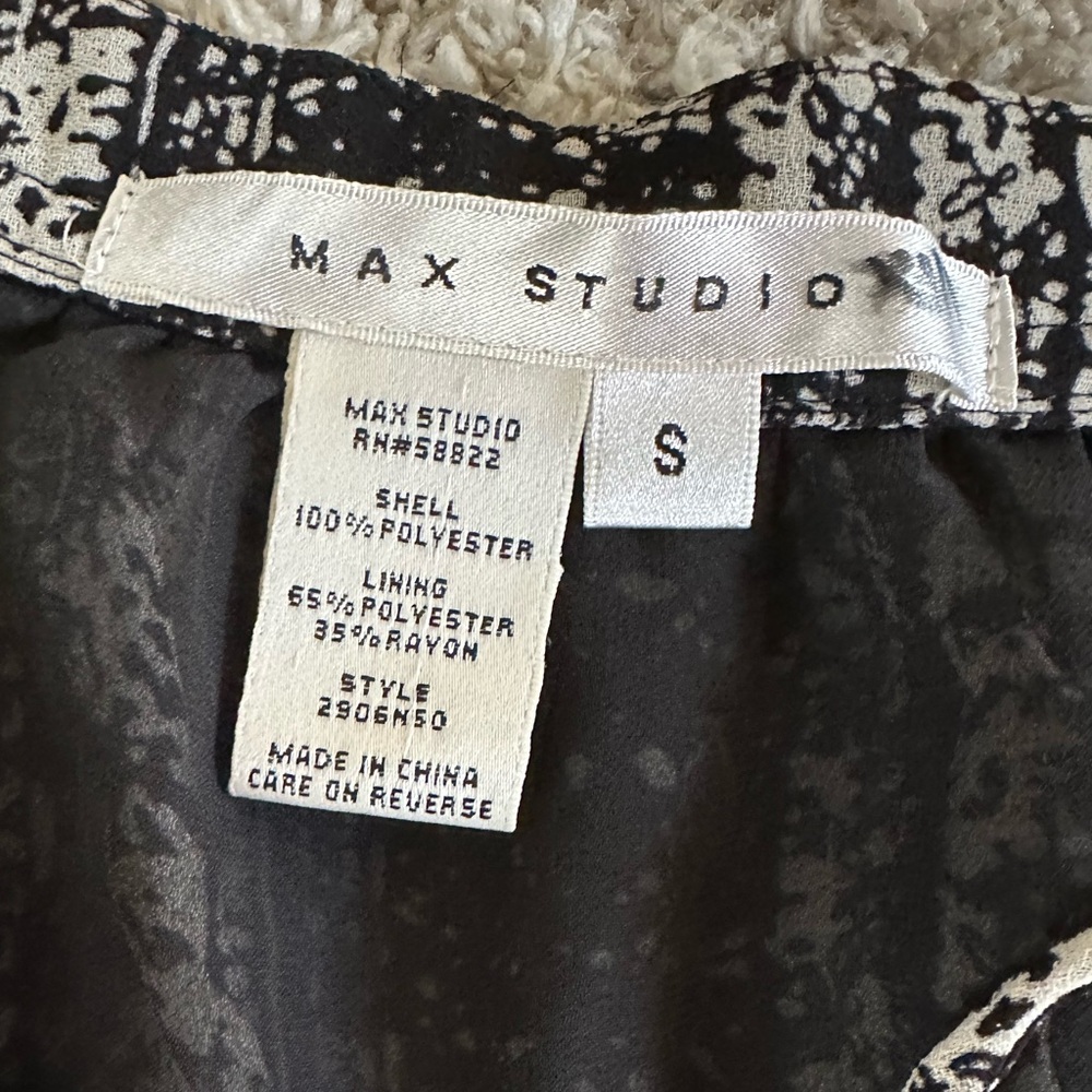 Max Studio Black Patterned Dress - Picture 6 of 6